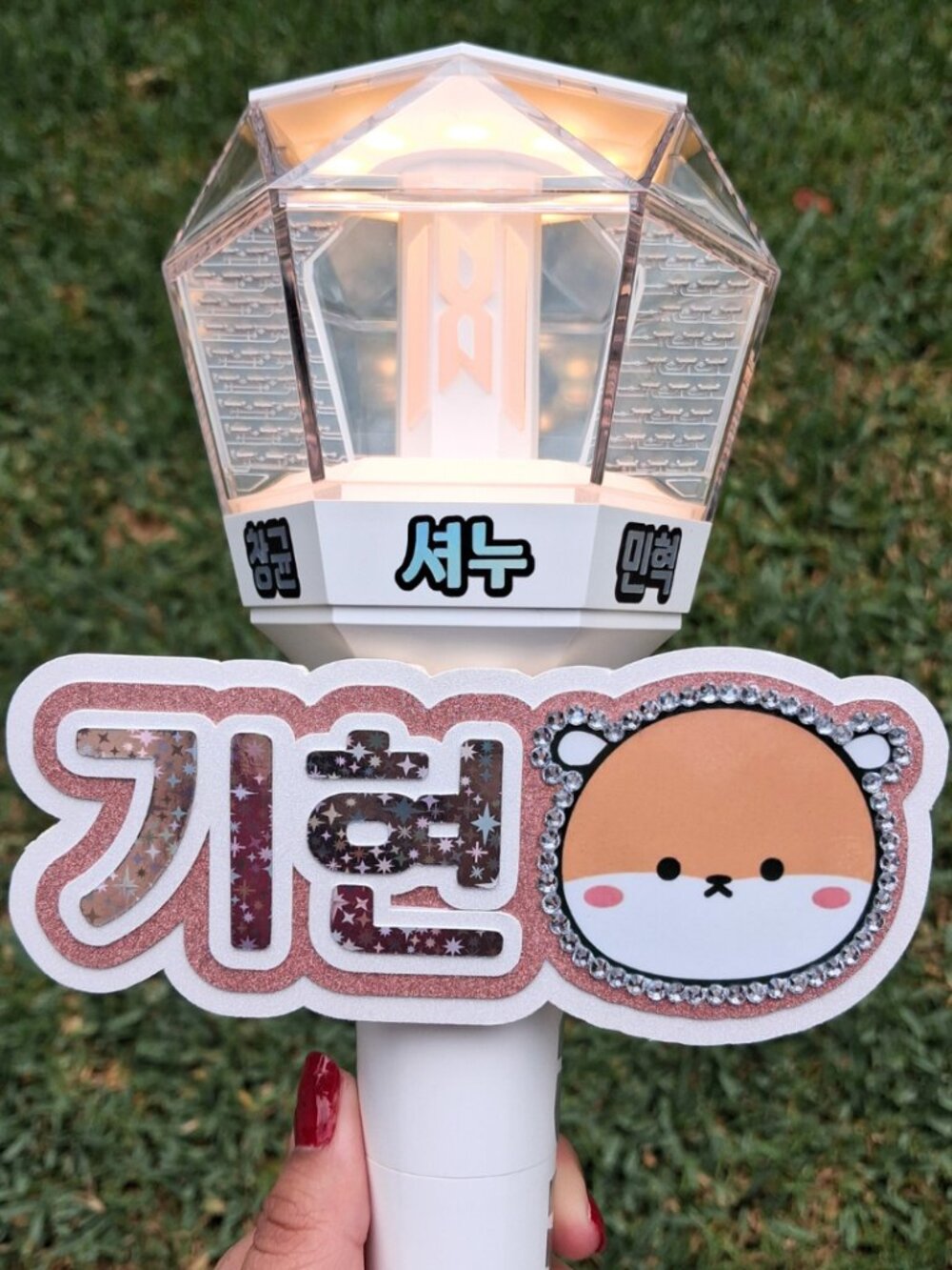 KIHYUN MONSTA X Lightstick Sign Mondoongie Decoration Name Banner NEW Handmade